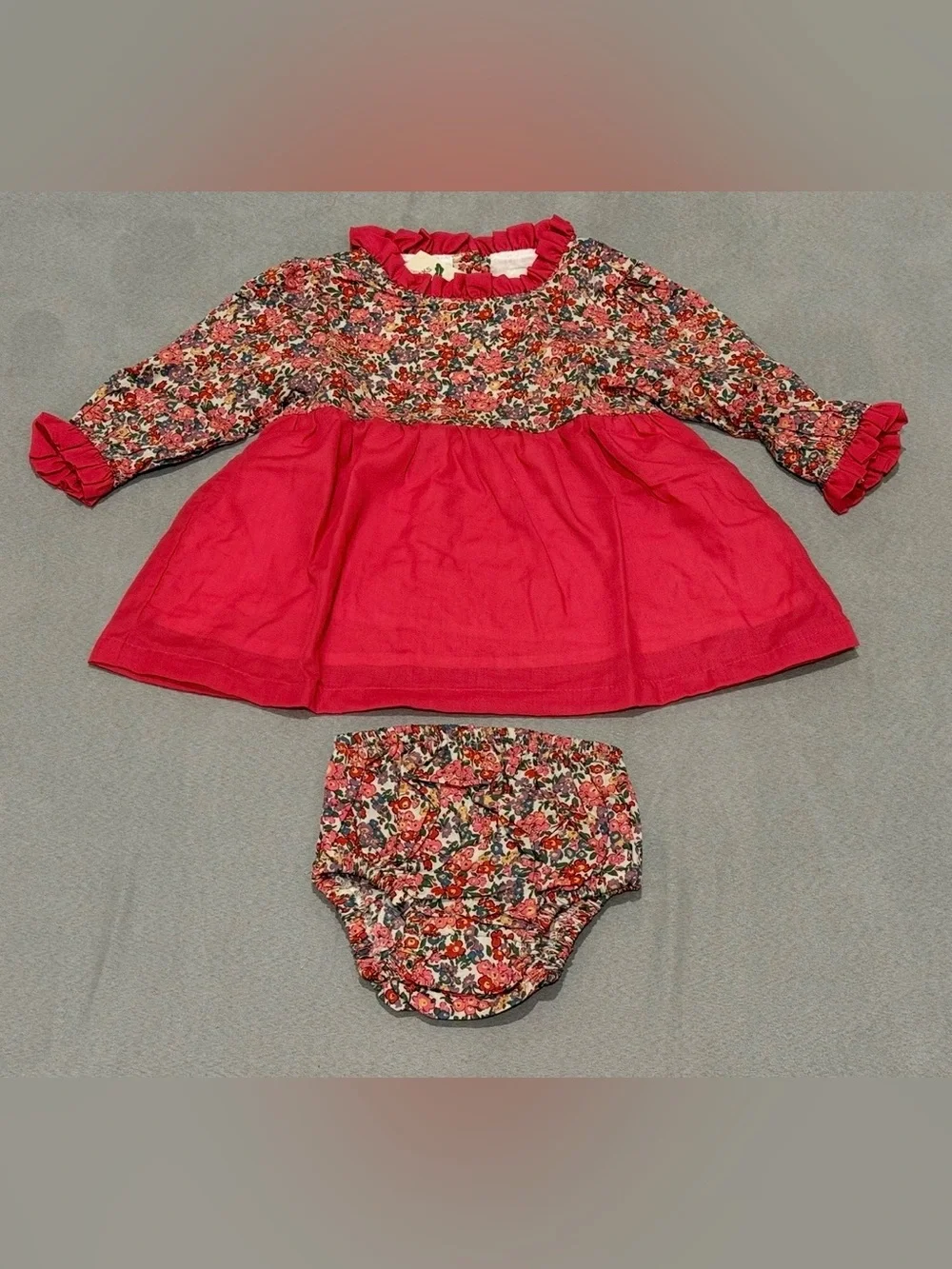 The Oaks Apparel pink floral bloomer set